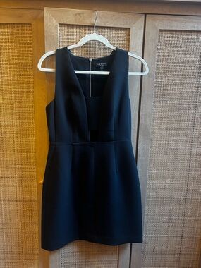 rag & bone Black V-Neck Structured Dress